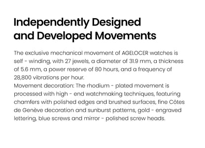 AGELOCER Original Astronomer Watch Men's Business Luxury Gold Watch Automatic Mechanical Moon Phase Watch Birthday Gift for Men