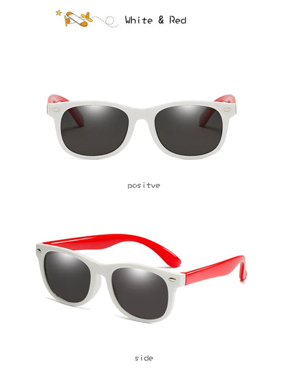 Polarized Kids Sunglasses TR90 Silicone Gel Frame Classic Square Children Sun Glasses Girls Boys Multi Color Baby Goggles UV400