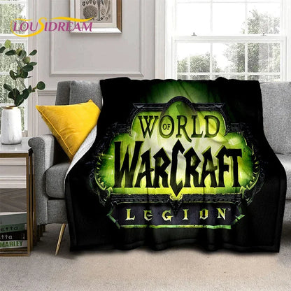 3D World of Warcraft Game WOW Lich King DH Blanket,Soft Throw Blanket for Home Bedroom Bed Sofa Picnic Travel Office Cover Kids