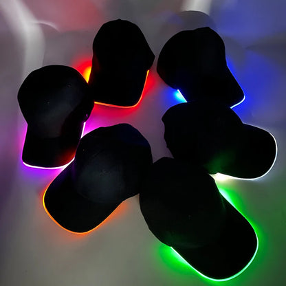 Adult Hat Led Optical Fibre Cap Hip Hot Hat NightClub Concert Masquerade Outdoor Fun Event Supplies Rap Summer Hat