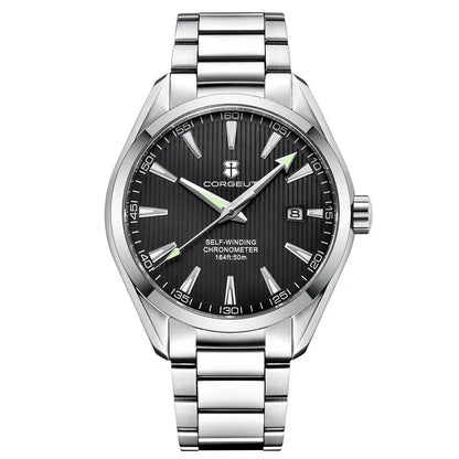 Luxury NH35 Movt Corgeut 41mm Man Sport Clock Automatic Relogio Masculino Mechanical Wristwatch Sapphire Steel Band Men's Watch