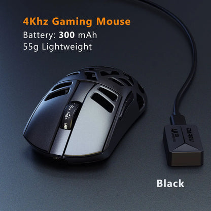 Ratón gaming inalámbrico DAREU Al-mg trimodo 8Khz PBT con carga rápida, PAW3950, 30000 DPI, ligero, para PC gamer