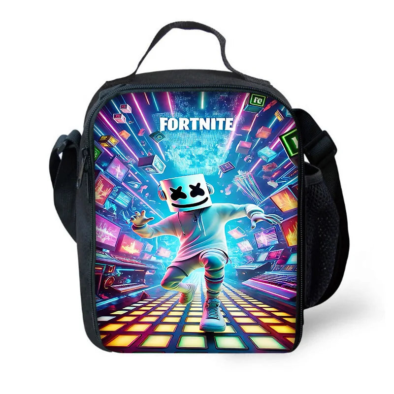 Dětský školní batoh s taškou na oběd, penálem, designem populární hry F-FortniteS – školní taška pro chlapce a dívky, skvělý dárek