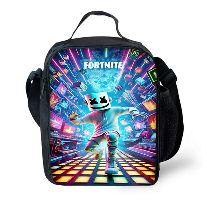 Dětský školní batoh s taškou na oběd, penálem, designem populární hry F-FortniteS – školní taška pro chlapce a dívky, skvělý dárek