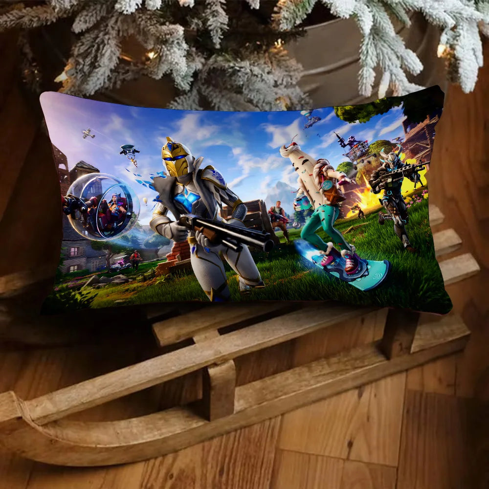 Game Fortnite Luxury Double-sided Printed Rectangle Pillowcase Bedside Pillowcase Sofa Cushion Cover Room Home Decoration