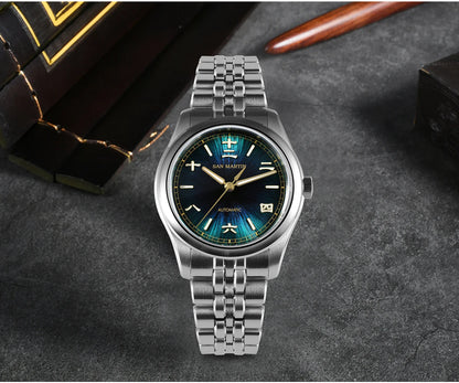 San Martin New 39mm Gada Watch Chinese Style Original Design Sunburst JianZhan Miyota 90S5 Men Dress Automatic Mechanical SN0144