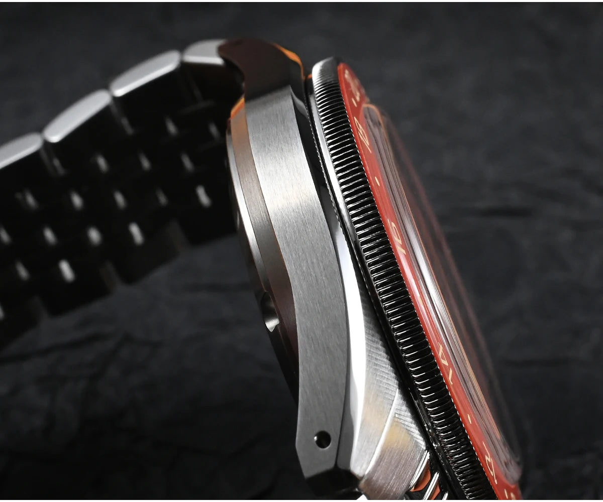 San Martin 39.5mm Limited Edition Full Lume Dial Automatic Mens Watch NH34 GMT 6H Date 10Bar Luxury Kol Saati SN0116W