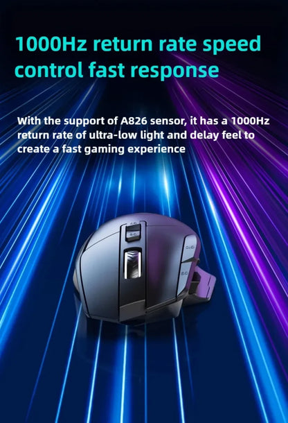 G2 Wired Gaming Mouse 12800DPI Ergonomics RGB Lighting Effect 1000Hz 7000FPS 9 Keys Macro Programming Mouse for Laptops Desktop