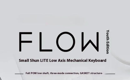 Lofree Flow Lite Wireless Mechanical Keyboard&PU Bag Lighter&Silenter POM Switch 2.4G Bluetooth&Wired Office Typing Gasket 84key