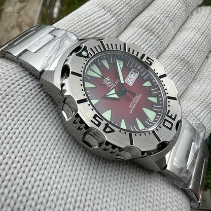 STEELDIVE SD1984 Monster Steel Strap Mechanical Watch NH36 Movt Sapphire Crystal 200M Waterproof Swiss Super Luminous Wristwatch