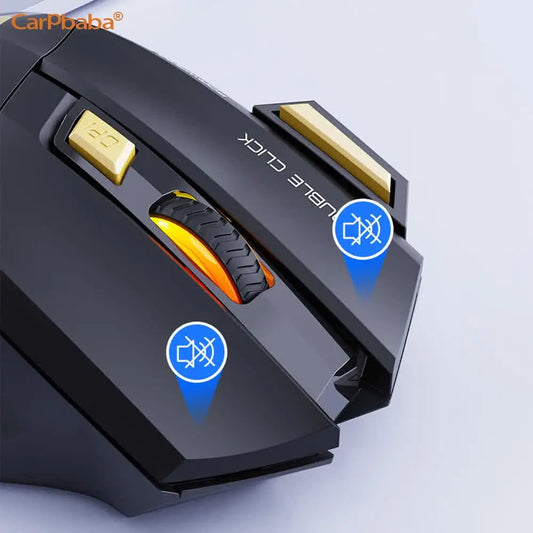 Mouse wireless Bluetooth, mouse wireless reîncărcabil pentru computer, mouse gamer ergonomic, mouse de gaming cu iluminare RGB, silențios, pentru PC