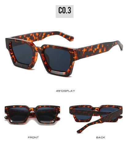 JNPCXI Fashion Square Women Luxury Sunglasses Retro Gradient Blue Designer Men Trending Sun Glasses Shades UV400