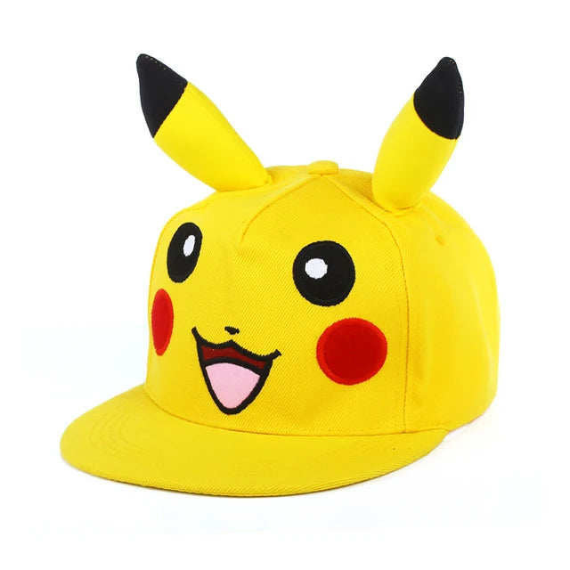 Pikachu baseball cap peaked cap cartoon anime character flat brim hip hop hat couple outdoor sports cap birthday gifts