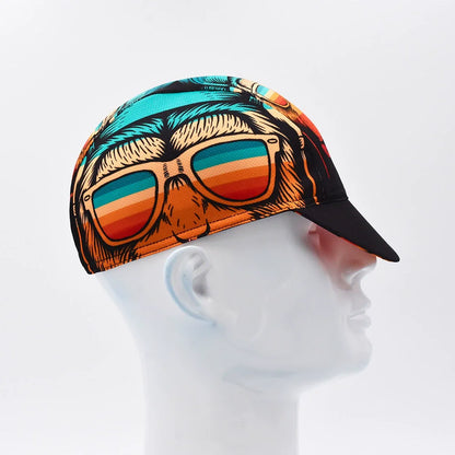 Cool style Cycling Caps Summer Breathable Sports Bicycle Hats Quick Dry Polyester Black Blue Bike Hats Classical Retro Runing