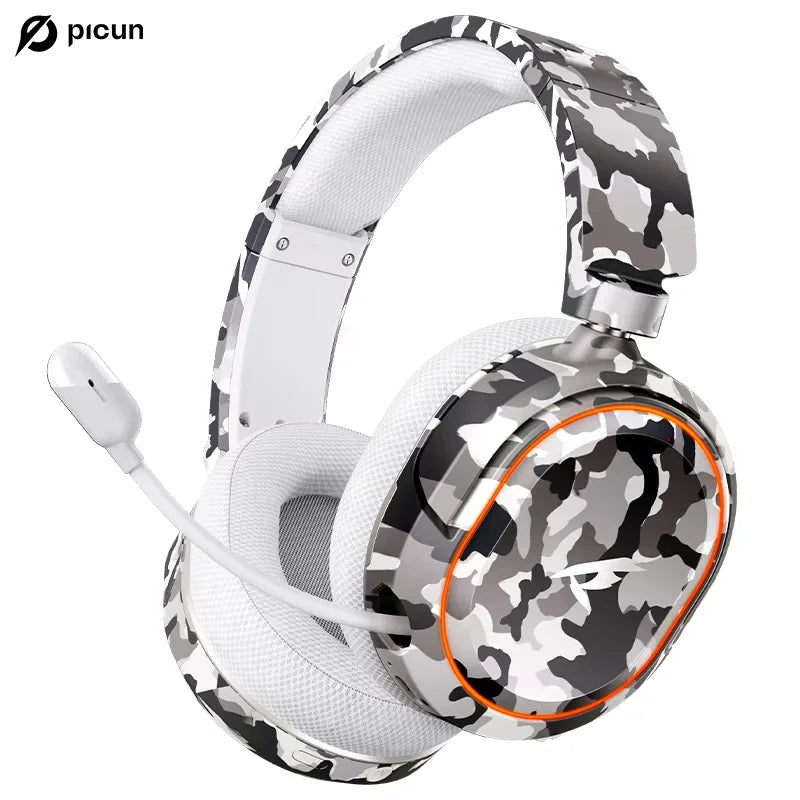 Picun G2 Kabelloses Gaming-Headset Bluetooth 5.3 – 7.1-Surround-Sound, Gaming-Kopfhörer mit 5ms niedriger Latenz und ENC-Mikrofon für PC, PS5, PS4, Switch & Mobilgeräte