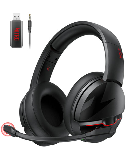Casque de jeu sans fil Acer PS5 2,4 GHz pour PS5, PS4, PC, Switch, casque de jeu Bluetooth 5.3 avec micro à suppression du bruit
