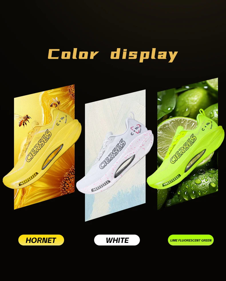 CIERSES  New Carbon Fiber Marathon Racing Training Shoes Breathable And Shock-Absorbing Air Cushion Men's Casual Sports Shoes