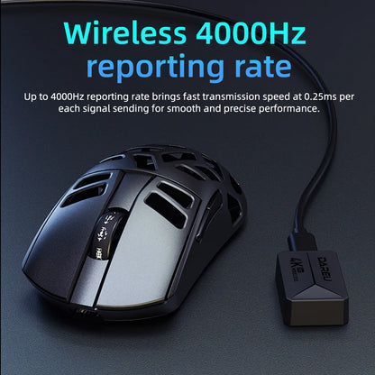 Ratón gaming inalámbrico DAREU Al-mg trimodo 8Khz PBT con carga rápida, PAW3950, 30000 DPI, ligero, para PC gamer