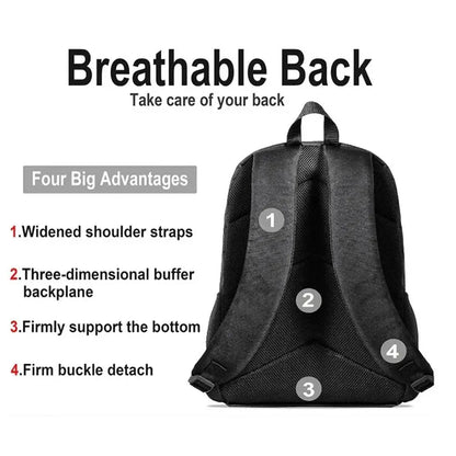 FORTNITE 3Pcs Lightweight Backpack With Front Pocket,Crossbody Bag&Pencil Case For Age 5-9 Boys Girls,Free 3D Printed Keychain.