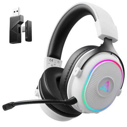 Casque de jeu Bluetooth Oneodio EKSA MaKo, casque sans fil 2,4 GHz, casque gamer, faible latence de 20 ms, avec micro pour PC/PS4/PS5
