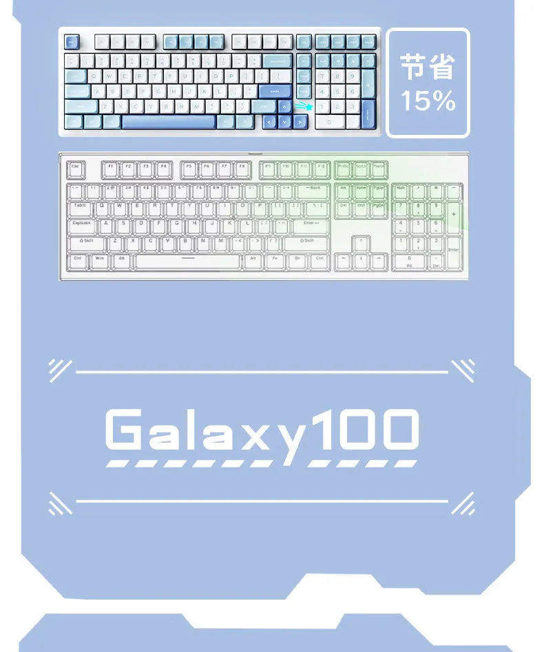VTER Galaxy100 Full Aluminum Mechanical Keyboard Tri-mode Bluetooth 2.4G Gasket Mount Hot-Swap RGB Gaming Keyboard for PC Mac