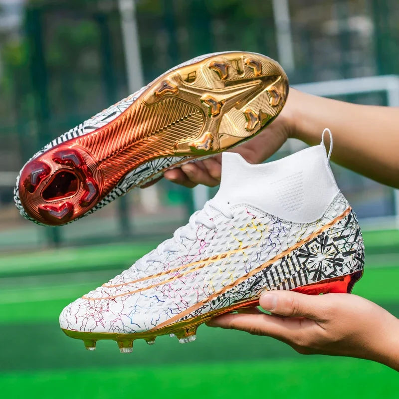 Chaussures de football pour enfants, crampons de football pour garçons et filles, chaussures de sport d'extérieur légères, durables et antidérapantes pour les jeunes