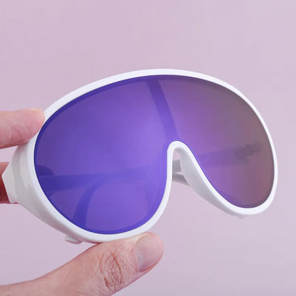 Trendy Oversized One Piece Sunglasses Women Men 2026 Luxury Brand Designer Sun Glasses Fashion Shield Shades Big Frame Eyewear