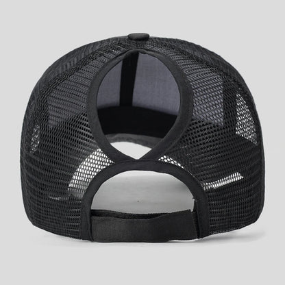 New Mesh Baseball Caps High Ponytail Snapback Cap Hollow Back UV Protection Sun Hat Casual Messy Hair Bun Ponytail Baseball Caps