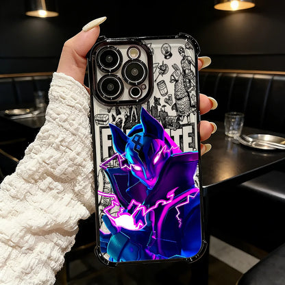 Battle Royale Fortnite Plating Phone Case For iPhone 17 17e 16e 16 15 14 13 12 11 Pro Max X XR XSMax 7 8 Mini Air Plus Airbag