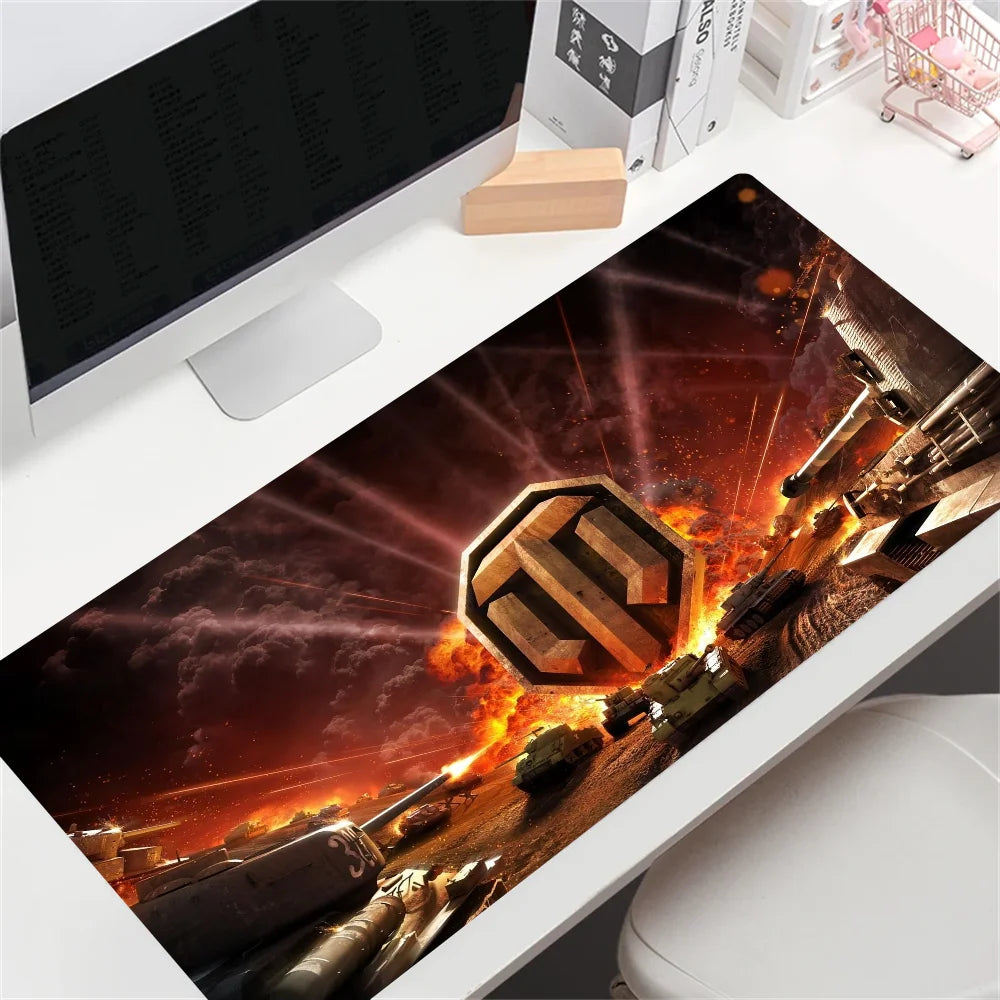 HD po meri World of Tanks velika igralna podloga za miško, velika velikost, anime podloga za miško, prilagojena za CS:GO, Zelda, World of Warcraft, podloge za mizo