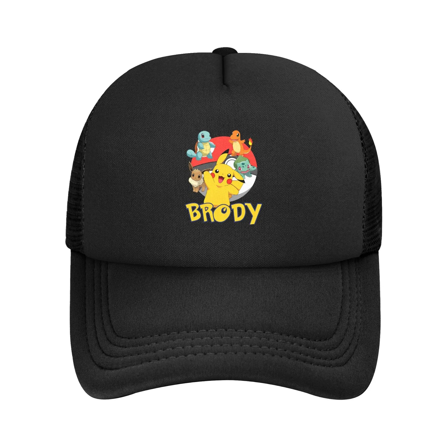 Pikachu Pokeball Mesh Baseball Cap Unisex Fitted Sun Hat Pokemoned  Hat Adjustable Snapback Caps Golf Hats Summer Trucker Caps