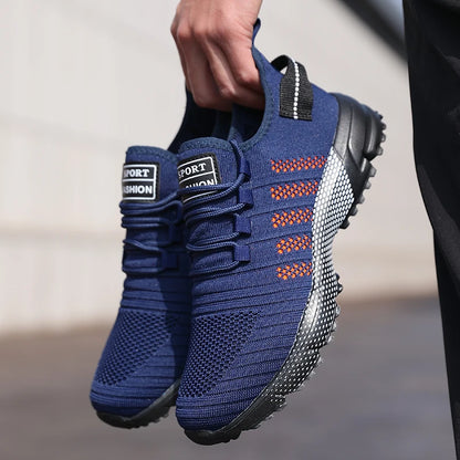 Men Casual Sneakers Mesh Lightweight Breathable Soft Soled Running Shoes Slip-on Male Flats Loafers Shoe Trainers Zapatos Hombre