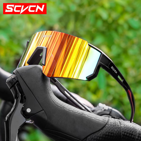 Scvcn Sunglasses Cycling Glasses Photochromic Sports for Men Sun Mountain Bike Road Bicycle Eyewear Goggles UV400 Polarized MTB