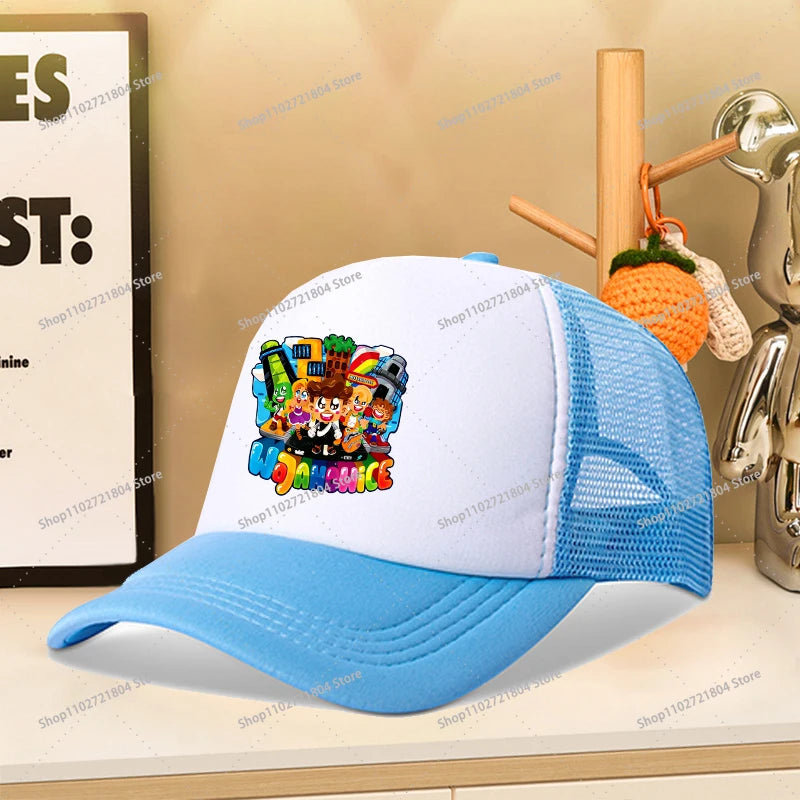 Wojan Teams Mesh Baseball Cap Cute Cartoon Summer Outdoor Sports Sun Hat Fashion Parent-child Activity Breathable Sunbonnet Gift