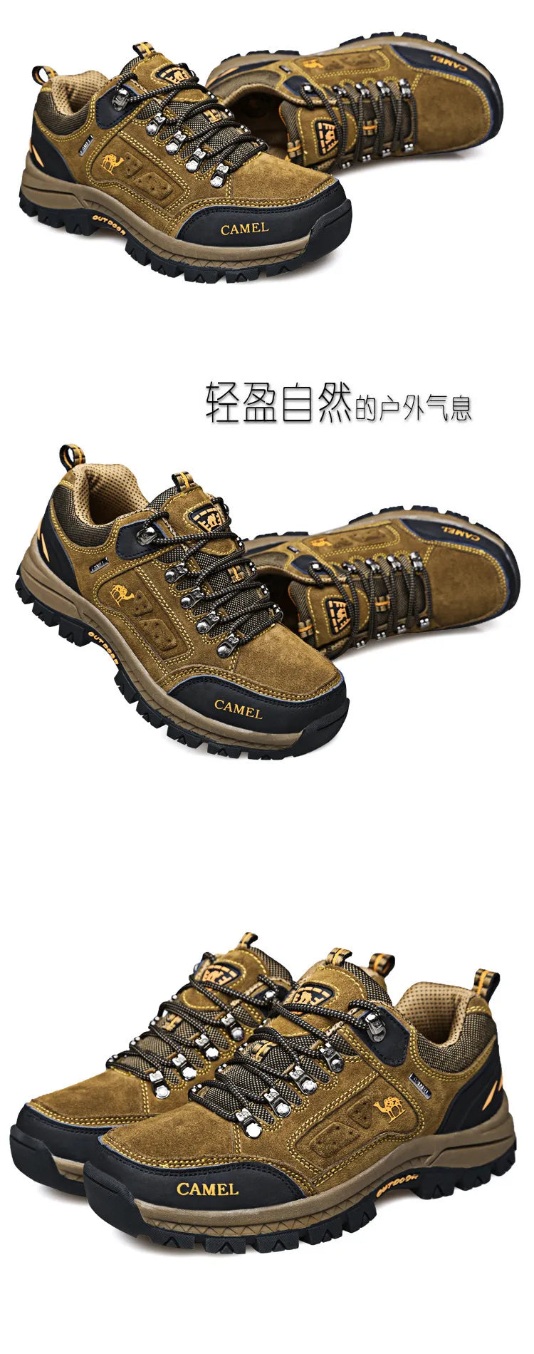 Scarpe da trekking da uomo in pelle scamosciata, sneakers outdoor da trail, scarpe da arrampicata antiscivolo e traspiranti, scarpe sportive da montagna da uomo