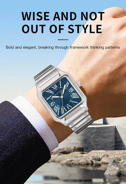 2025 New 34MM Specht & Söhne Quartz Watches Japan VH31 Movt Sapphire Blue Color Ultrathin Stainless Steel Relogio Masculino
