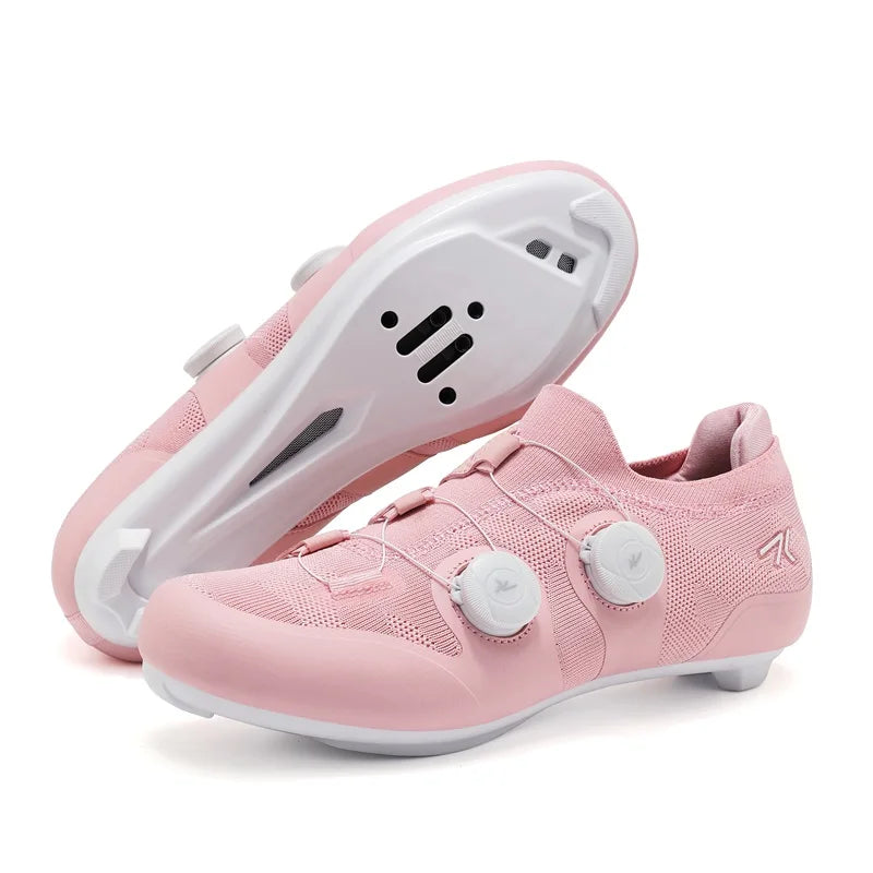 Men's MTB Cycling Shoes New Women's Pink Self-Locking Cleats Speed Road Bicycle Shoes Flat Trail Racing SPD Mountain Bike Sneakers