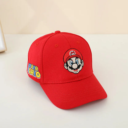 New Super Mushroom Peach Baseball Cap Creative High Color Cartoon Printed Boys and Girls anime merchandise Trendy birthday gifts