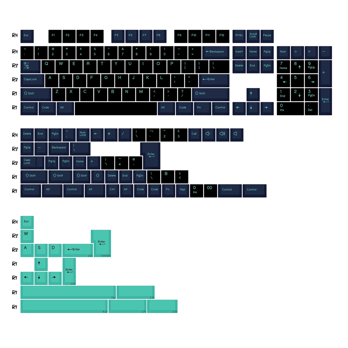 KBDiy 174 Keys Retro GMK GMK Hammerhead Dark PBT Keycap Double Shot Cherry Profile Key Caps For MX Switches Mechanical Keyboard