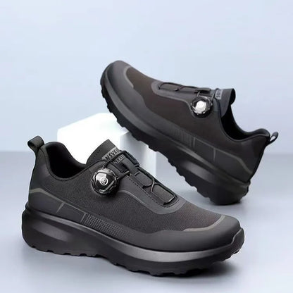 Original, neu, Herren, Sneaker mit drehbarem Knopf, Fahrsneaker, Plateau-Freizeit- und Wanderschuhe, Outdoor, strapazierfähige Lauf- und Sportschuhe, Plus-Größe