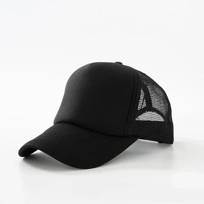 Custom Hat with Logo Printing Polyester Mesh Trucker Hat Adjustable Dad DIY Logo Baseball Cap for Men Women