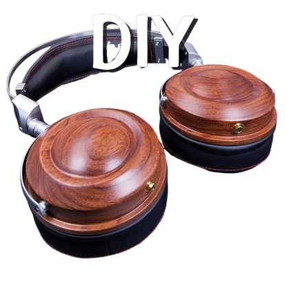 Kit de coque pour écouteurs DIY Walnut pour écouteurs. Accessoires pour écouteurs supra-auriculaires