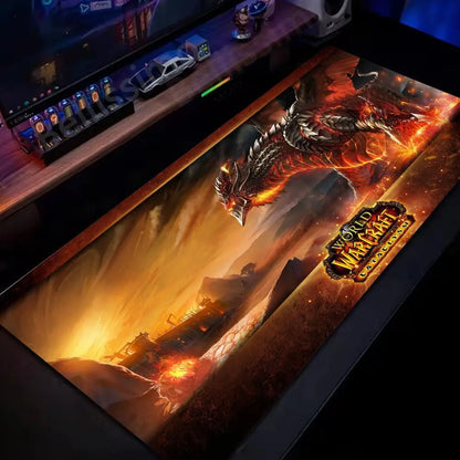 Natural Horde Alliance podloga za miško iz gume, velika podloga za računalniško mizo in tipkovnico, HD World of Warcraft igralna podloga za miško s hitrim zapiranjem robov