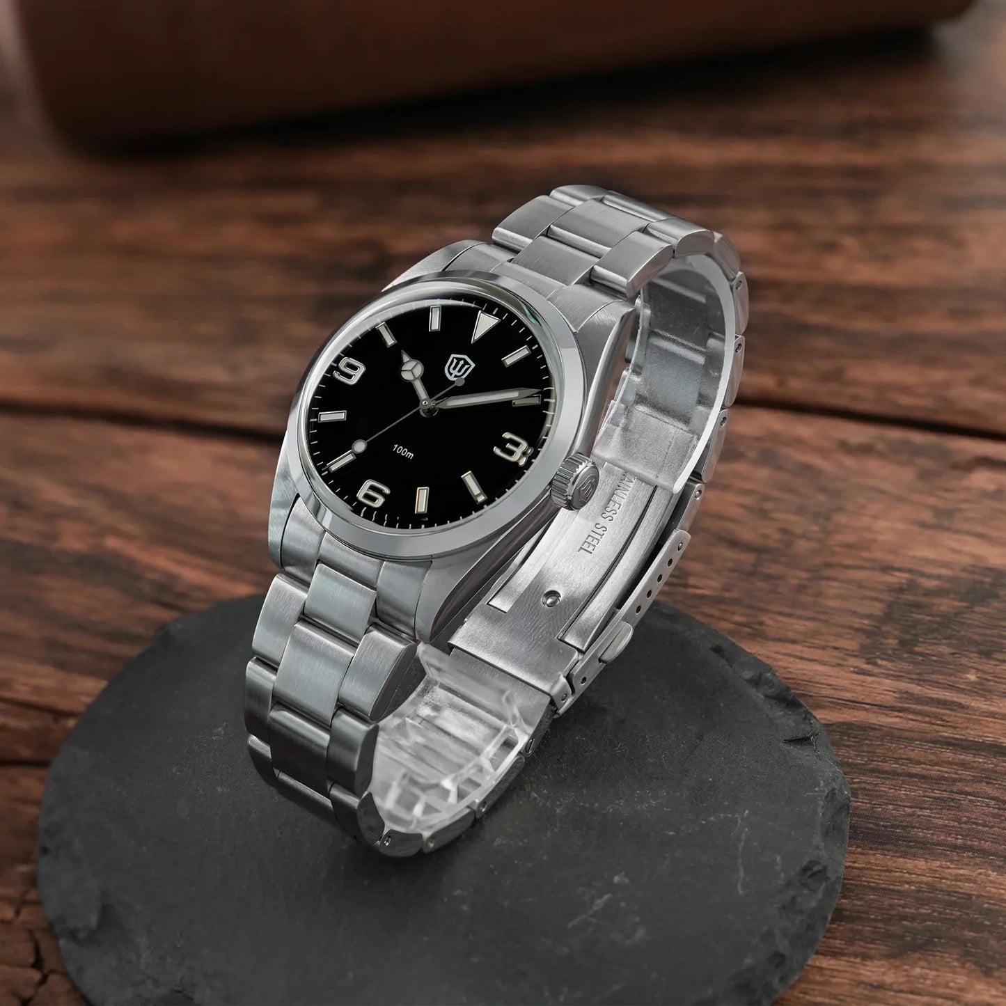 Watchdives WD1016 V3 Watch 37mm VH31 Sweep Quartz Movemet Stainless Steel Watch Waterproof Luminous Sapphire Men Wristwatch
