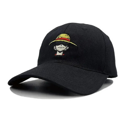 Anime ONE PIECE Hat Monkey D. Luffy Roronoa Zoro Cartoon Print Baseball Hat Adjustable Outdoor Casual Sunshade Four Seasons Hat