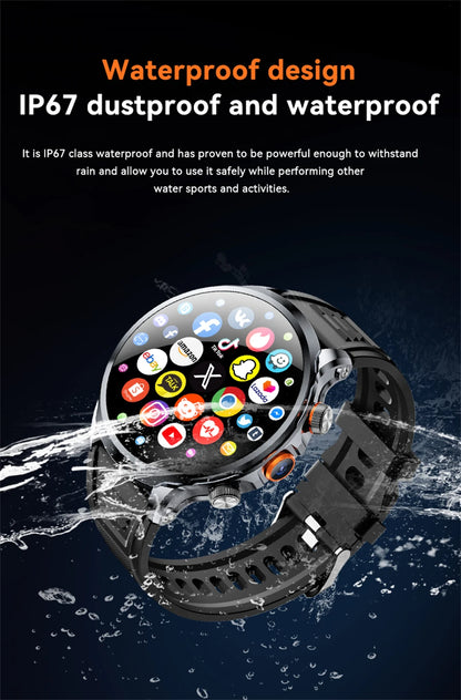 8GB+128GB RAM 5G/4G Smart Watch 1.95 inch AMOLED 1880mah Battery 500W Camera GPS WIFI Google APP Download Smartwatch Android 9.0