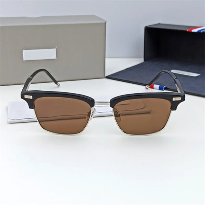 Brand Design Design Men's Polarized Sunglasses Alloy Acetate Square UV400 Sunglass for Women Outdoor Driving Eyewear Shade TB711