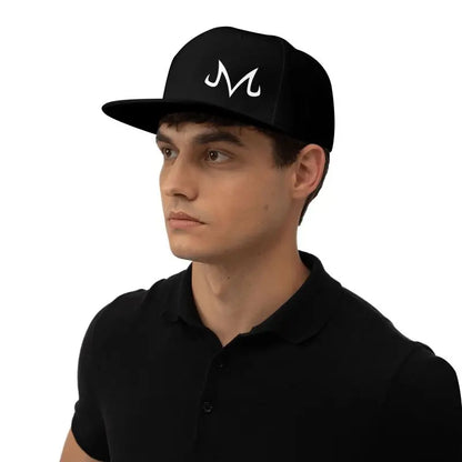 Majin Buu Print Baseball Cap Hip Hop Flat Bill Caps Unisex Adjustable Snapback Caps Skateboard Hats Trucker Hat