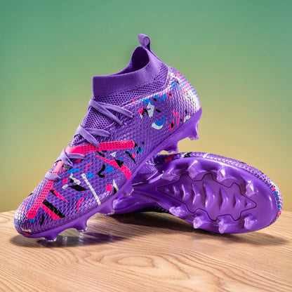 Nouvelles chaussures de football pour hommes, baskets de football pour terrain gazonné, chaussures de football d'extérieur, chaussures d'entraînement professionnelles, chaussures de sport antidérapantes, ultralégères,