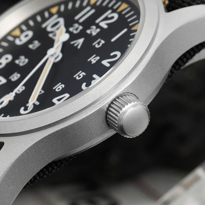 Militado ML05 38mm Military Watch Miyota 2035 Movement Domed Sapphire Crystal C3 Green Luminous 10Bar Waterproof Vintage Watches